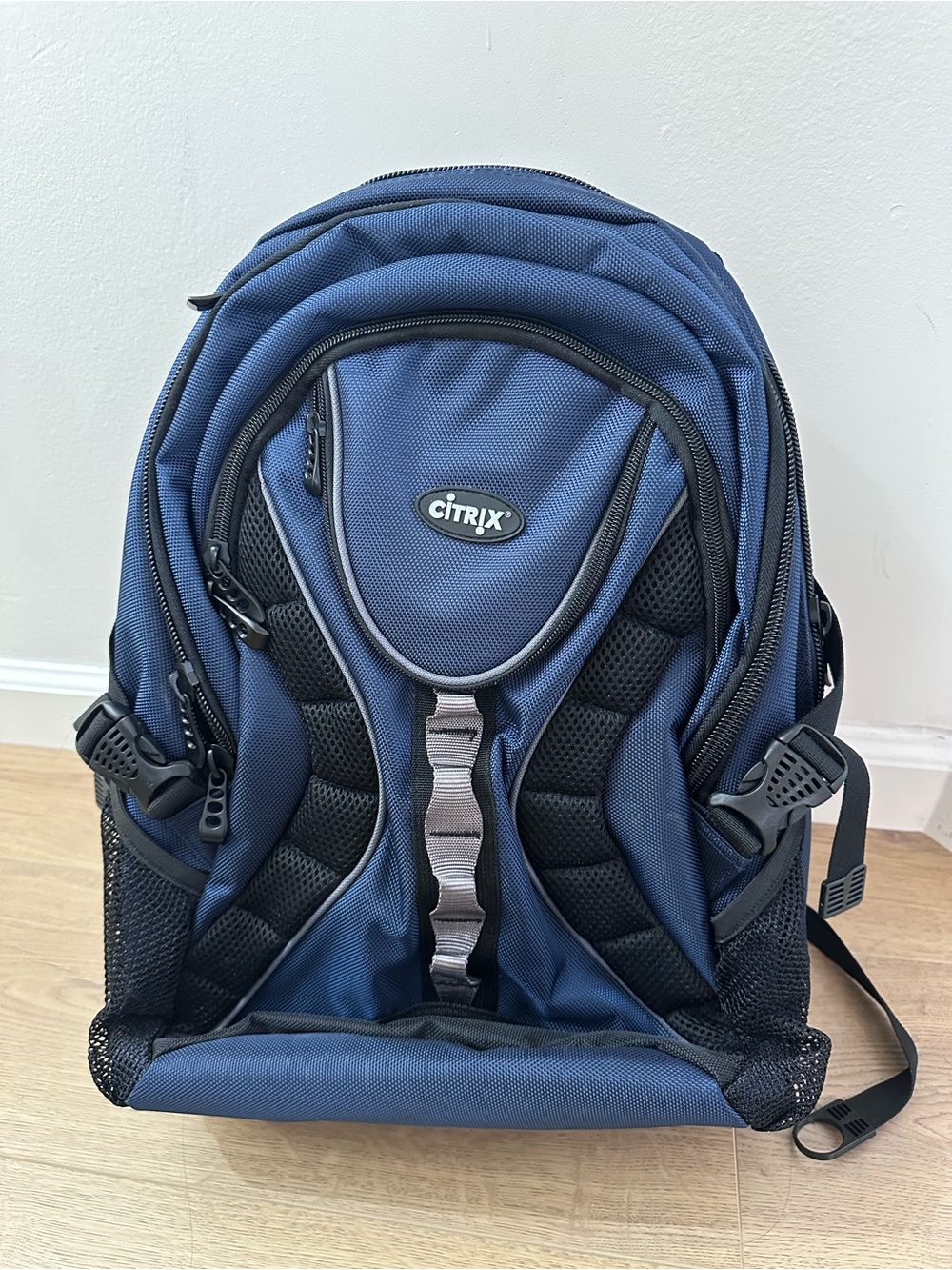 Citrix Backpack Tech Travel School Bookbag Laptop Corporate Promo Blue Black Bag